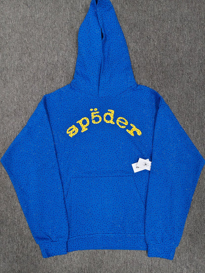 Hoodie Jacket Hip Hop Singer Same Fashion Casual Spider Rhinestone Sp5der Sweater [High Quality]
