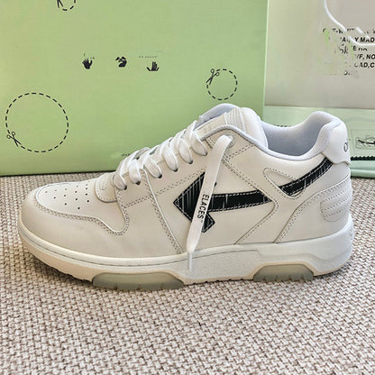 Gmabcd Off Trendy Brand Men and Women Shoes Genuine Leather Casual Sneakers Panda Color Thick Sole Low Top Bread Shoes