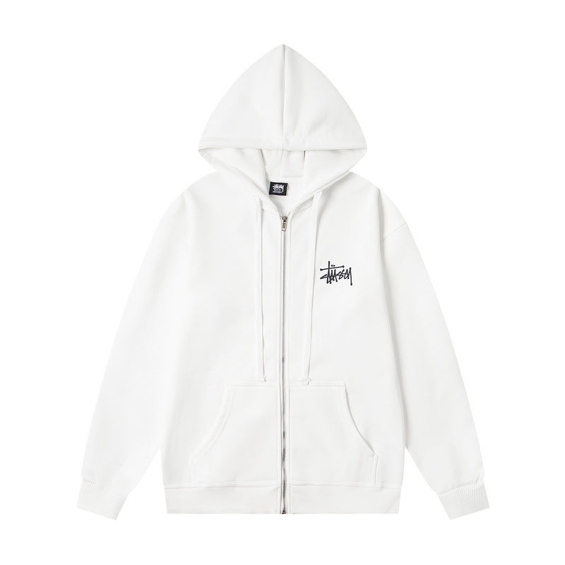 GMstuxN Letter Collaboration Hoodie Classic Letter Embroidery Hooded Sweatshirt Heavyweight Casual Jacket for Men