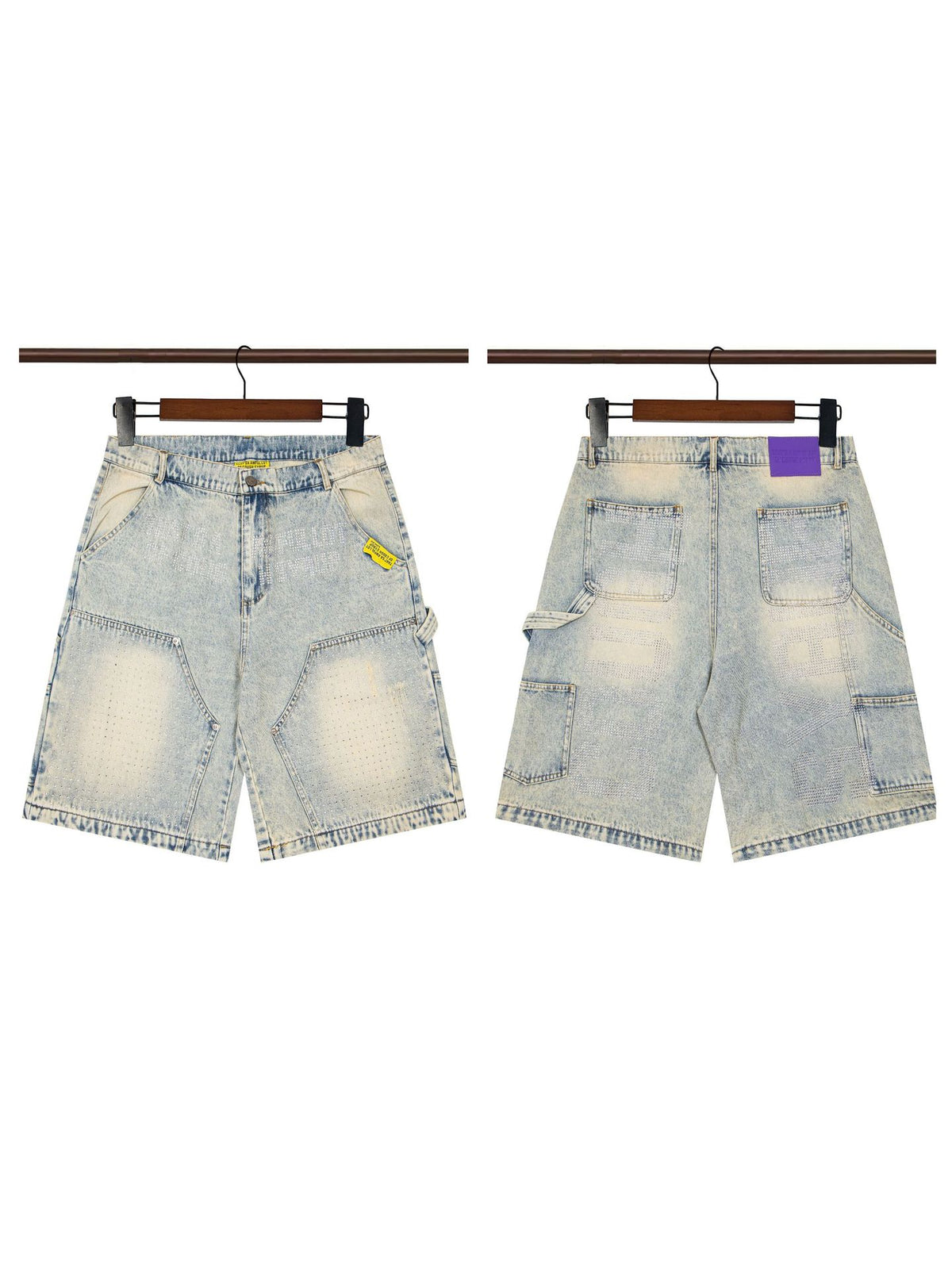 That's A Awful Lot of Cough Syrup Rhinestone Washed Denim Streetwear Pants