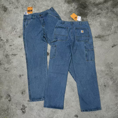 Carhart Japanese Workwear Style Jeans Loose Straight High Street Design