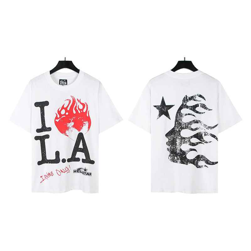 [1]TTY Summer Couples Wear plus Size Loose Pullover Short Sleeve T-shirt Youth Tee