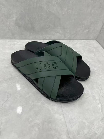 Summer Stripes Slippers Indoor and Outdoor Korean Style Couple Word Non-Slip Bathroom Home Fashion Trend