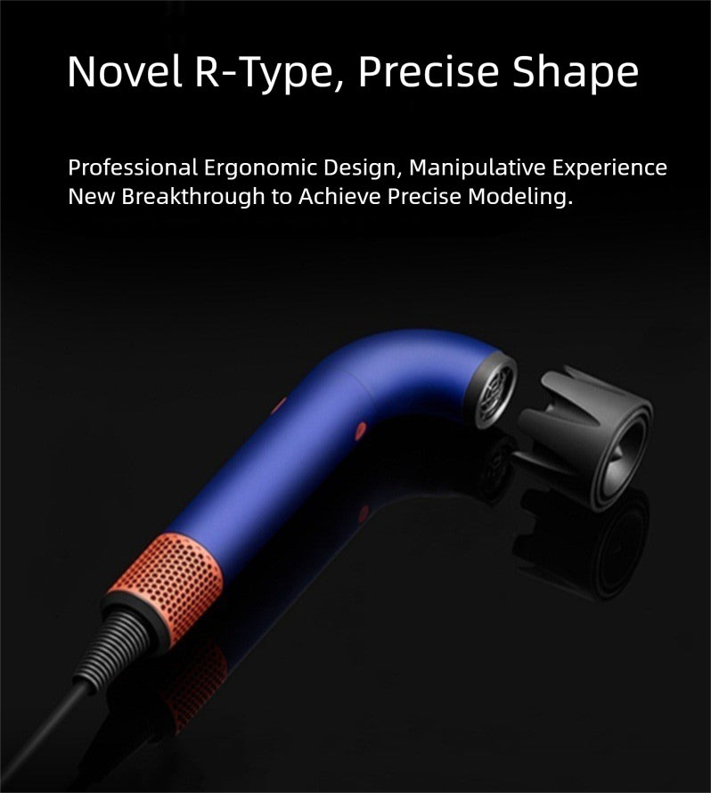 New R-Type Elbow Hair Dryer Travel Portable Bladeless Hair Dryer Household Anion High-Speed Hair Dryer H-D-18