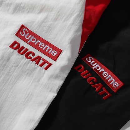Supreme Ducati Collaboration Racing Style Windbreaker Jacket for Men