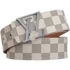 Silver Buckle White Plaid