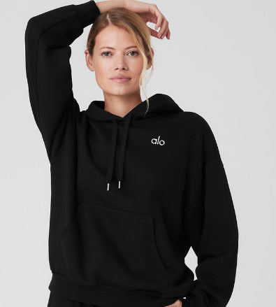 al Autumn Winter 2024 New Trendy Casual Hooded Loose Long Sleeve Sweatshirt Sports Set for Men and Women Couples