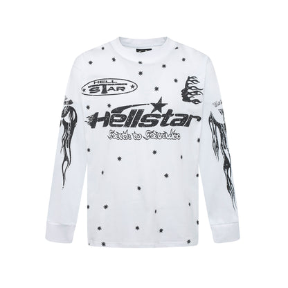 HS American Style Oversized Long Sleeve T-Shirt Autumn Base Shirt Men's Pullover Shirt
