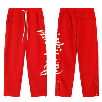 GMabcd Casual Set God-peed Patch Letter Cardigan Hoodie High Street Men's Casual Sweatshirt Sweatpants