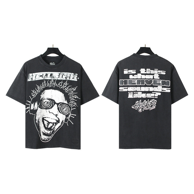 [2]2025 Summer New American Fashion Brand Male and Female Couples Wear plus Size Loose Pullover Short Sleeve T-shirt Youth Tee