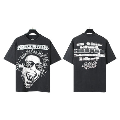 [2]2025 Summer New American Fashion Brand Male and Female Couples Wear plus Size Loose Pullover Short Sleeve T-shirt Youth Tee