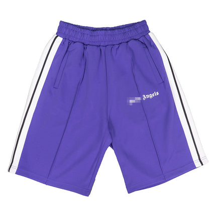 PA Angel Trendy Brand Striped Rainbow Ribbon Shorts Unisex Couple Fog High Street Palm Tree Loose Five-Point Pants