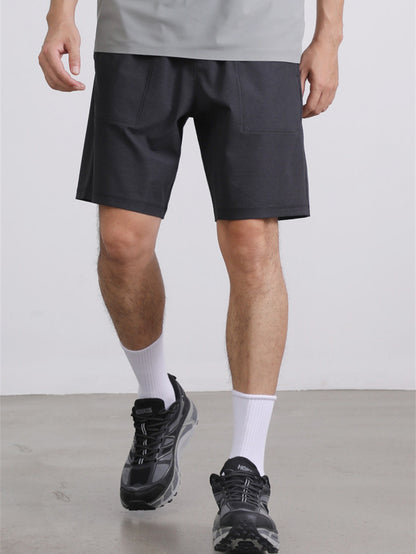 Lulu Men's Shorts Summer Business Casual Five-Point Pants Commuter Workwear Simple Men's Pants Comfortable Hiking Shorts