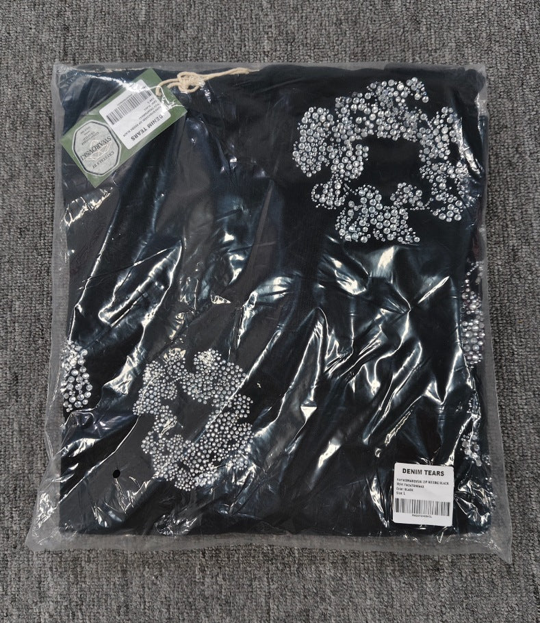 GMabcd Denim Tears Sweatshirt Main Line Kapok Rhinestone Casual Long Pants Hoodie Jacket Men【high quality】