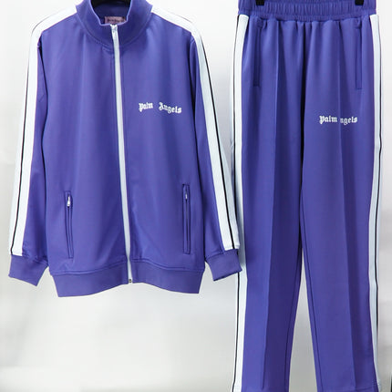 24SS Retro Trend Angel Color Block Embroidered Casual Jacket Top Jacket Set Long Pants Sweatshirt Trend