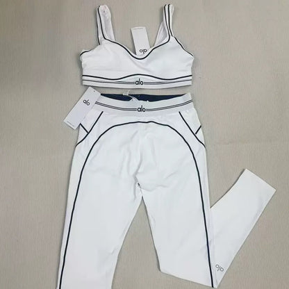 a-l-o Yoga Set High-Quality Sports Set Pilates Set AIRBRUSH HEART THROB BRA