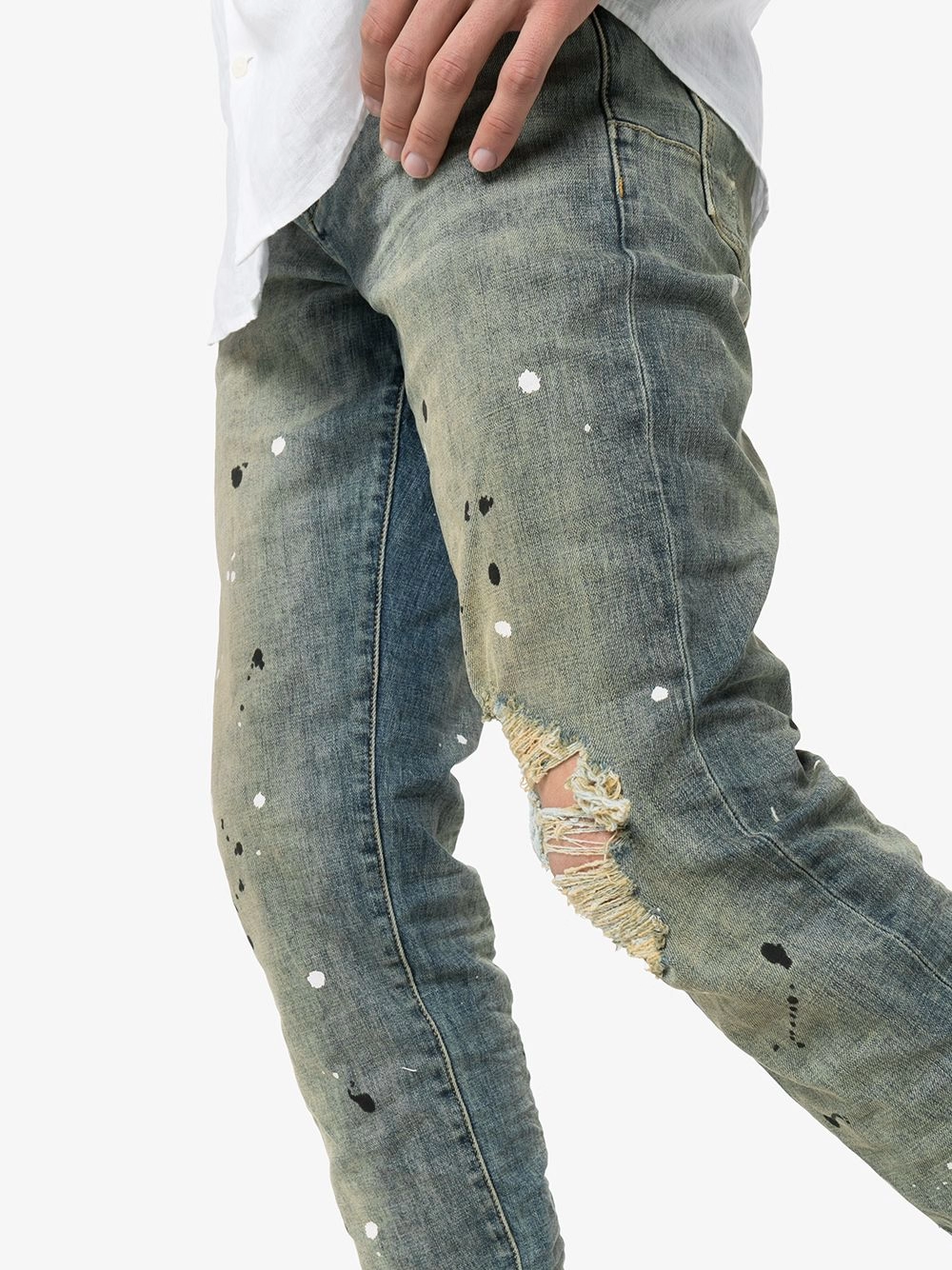 New York's emerging designers' distressed, vintage-inspired, high-street, slim-fit, stretch denim pants