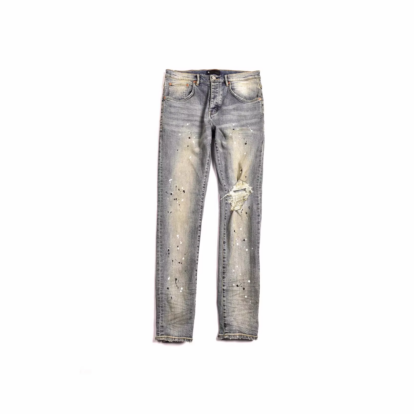 New York's emerging designers' distressed, vintage-inspired, high-street, slim-fit, stretch denim pants