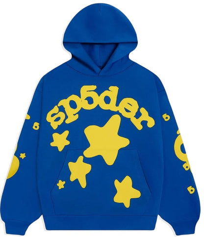 New Hoodie Couple Spider Hip-Hop Casual Loose Jacket Fleece Sp55555der Sweatshirt Men(Hight Quality)