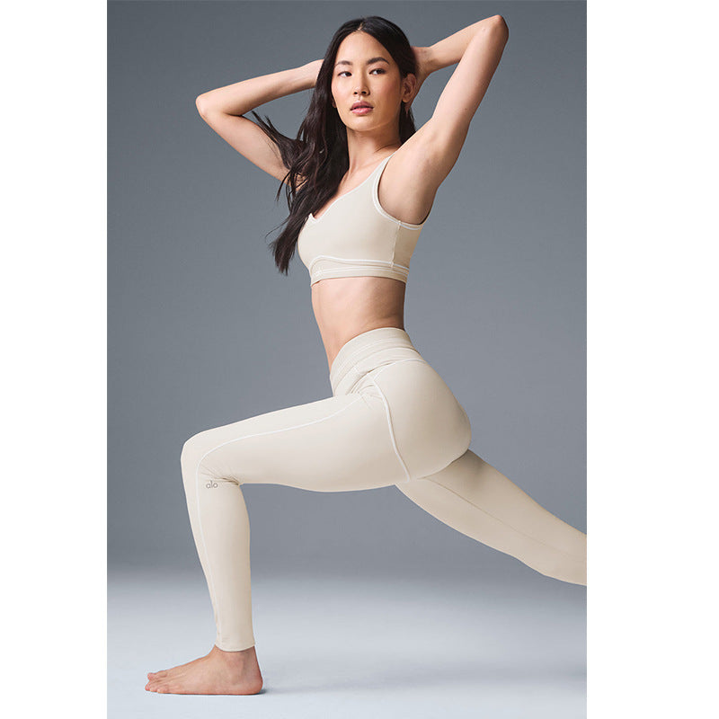 a-l-o Yoga Set High-Quality Sports Set Pilates Set AIRBRUSH HEART THROB BRA
