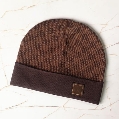 Autumn and Winter Popular Wool Knitted Light Board Beanie Hat European and American All-Matching Twill in Stock Warm Adult Beanie Hat