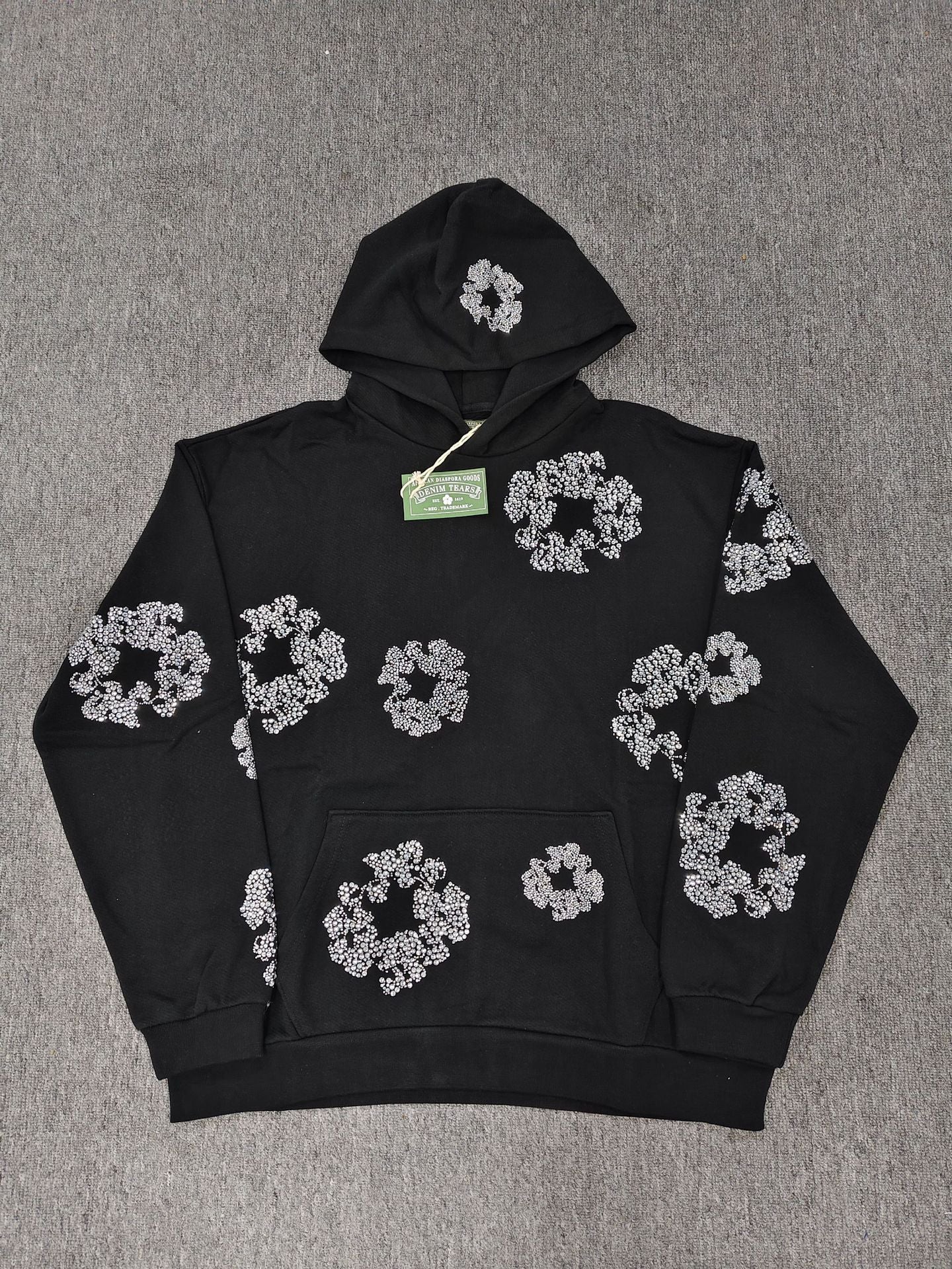 GMabcd Denim Tears Sweatshirt Main Line Kapok Rhinestone Casual Long Pants Hoodie Jacket Men【high quality】