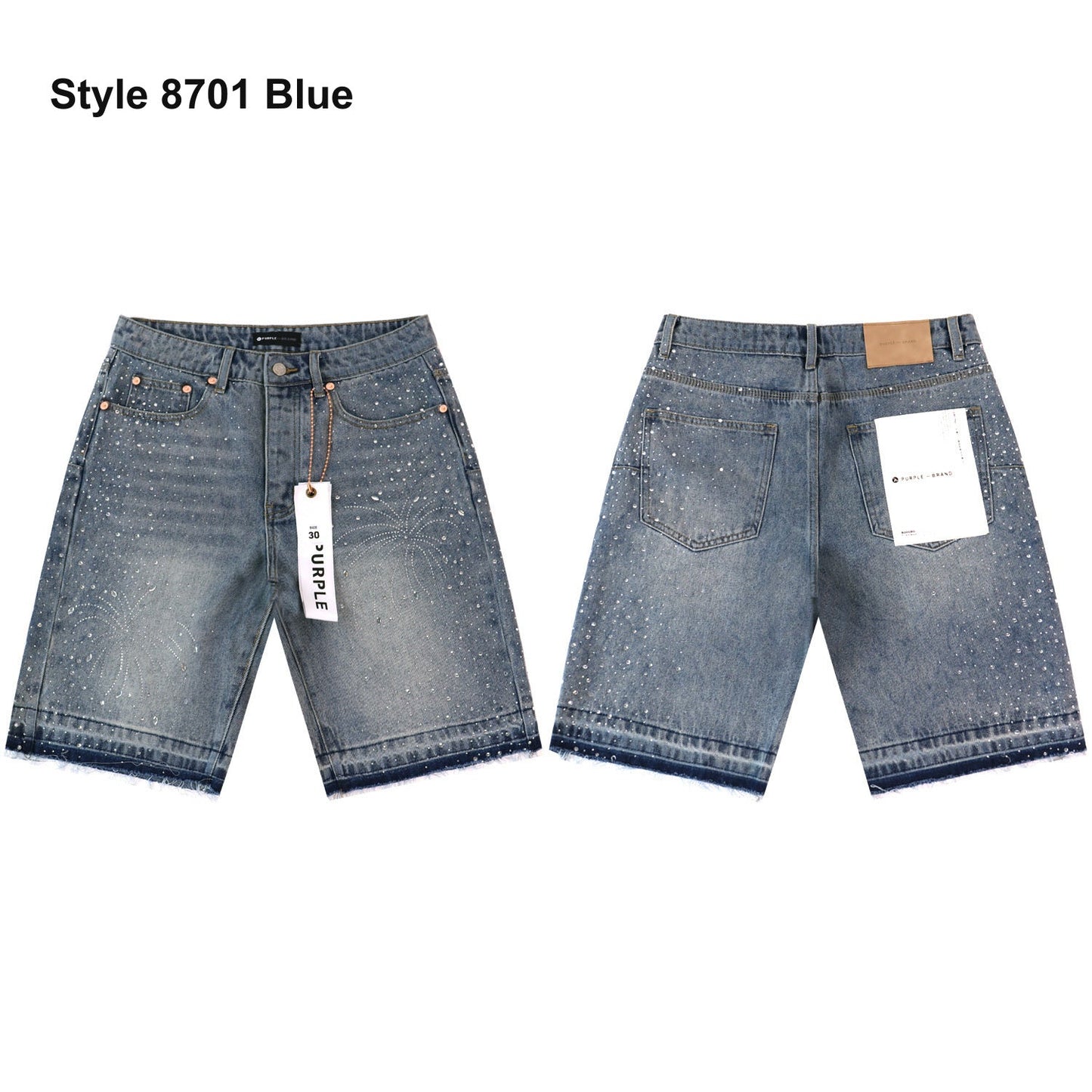Men's denim shorts – Style 8701 Blue