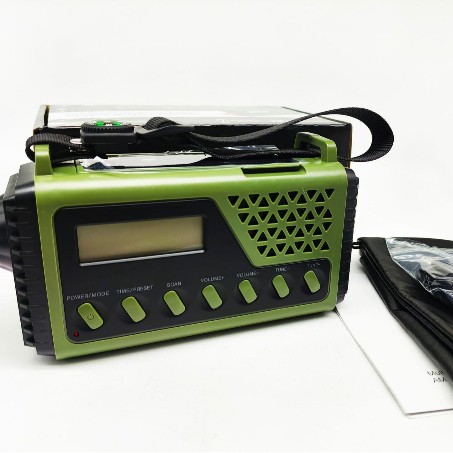 GMABCD Multifunctional Outdoor Solar Hand Crank Emergency Radio AM/FM/SW/BT Bluetooth Radio