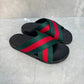 Summer Stripes Slippers Indoor and Outdoor Korean Style Couple Word Non-Slip Bathroom Home Fashion Trend