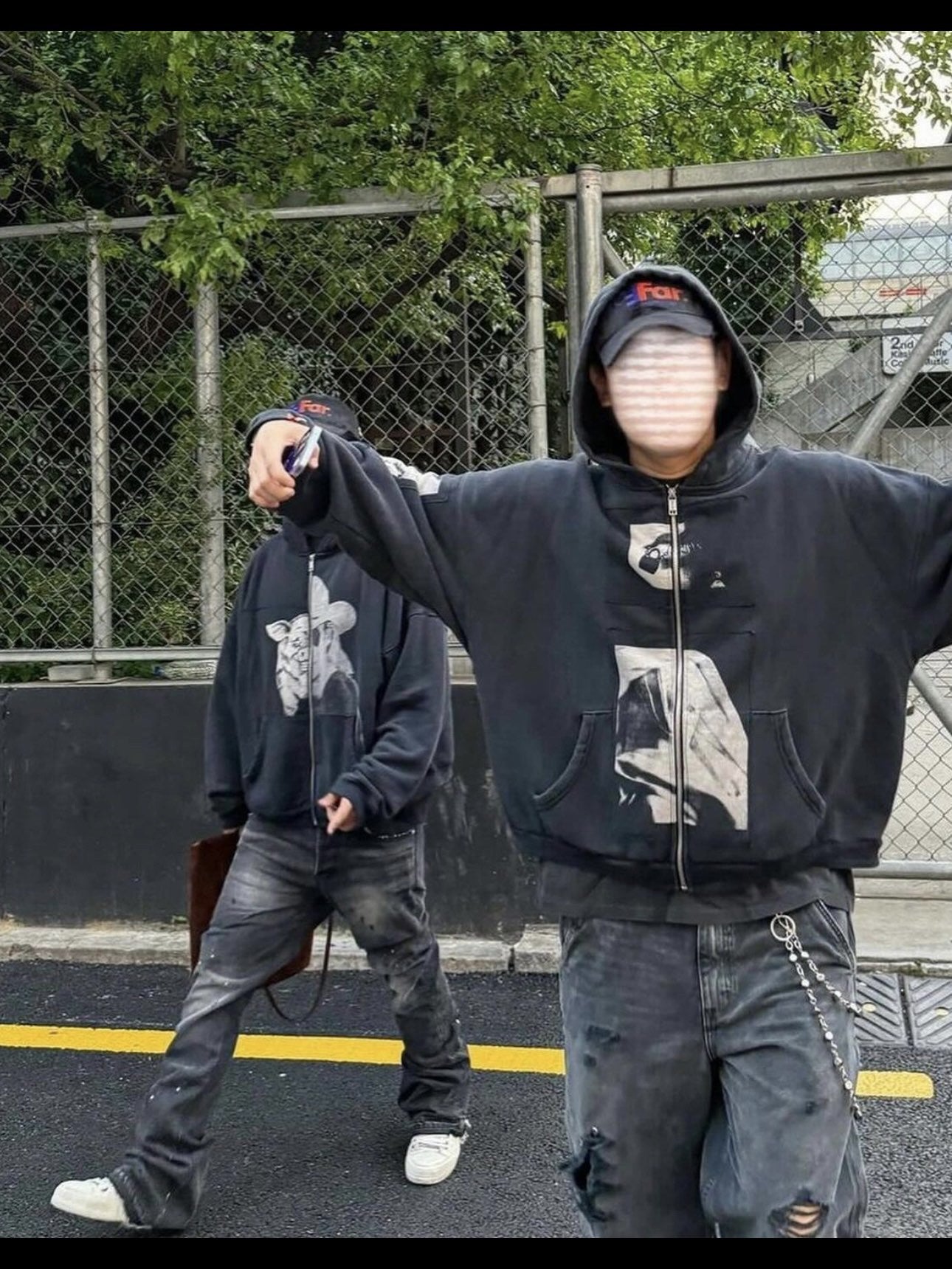 High-Quality ERD Melancholy Rich Second Generation Hooded Sweatshirt Washed Vintage Distressed Jacket Autumn Winter Zipper Coat