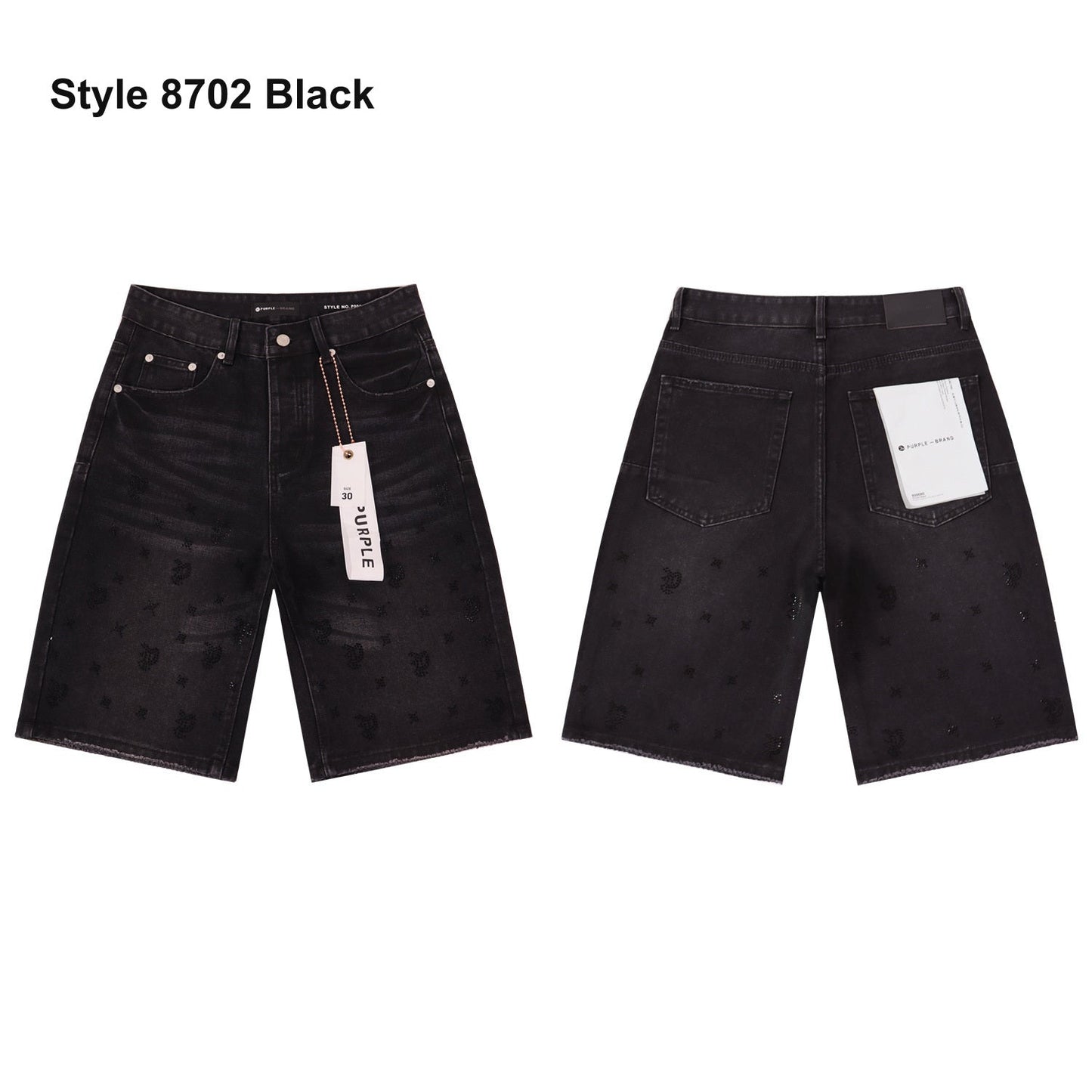 Men's denim shorts – Style 8702 Black