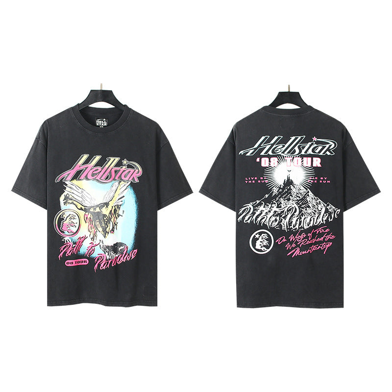 [1]TTY Summer Couples Wear plus Size Loose Pullover Short Sleeve T-shirt Youth Tee