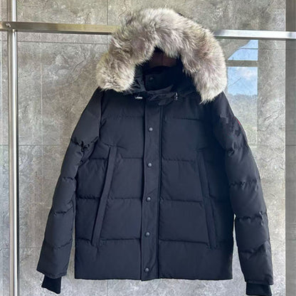 Wyndham 29 Big Goose down Jacket Winter Wolf Fur Thickened Men and Women Mid-Length Parka 3808ma