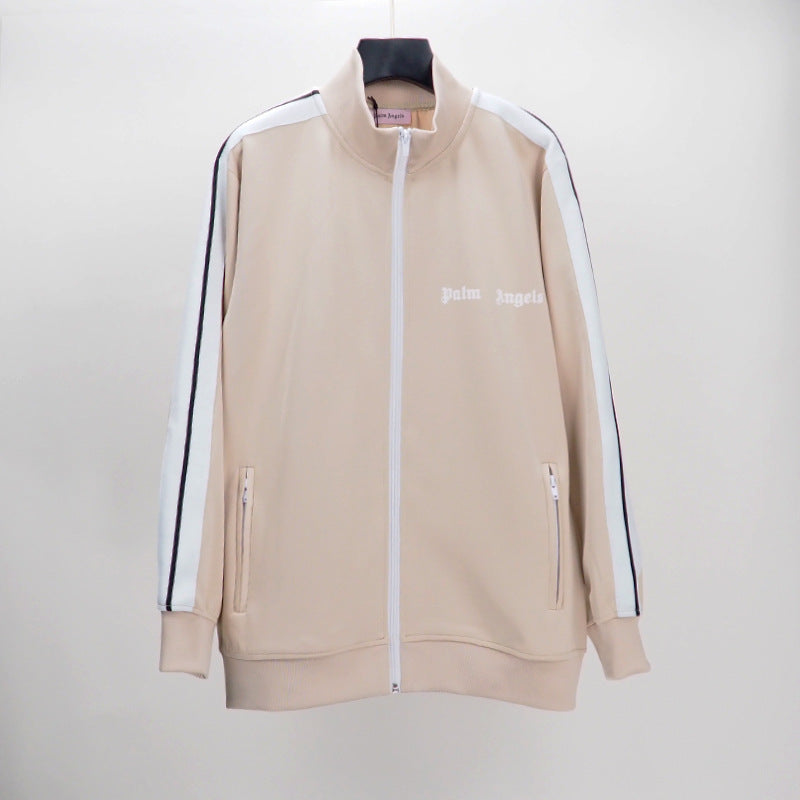 24SS Retro Trend Angel Color Block Embroidered Casual Jacket Top Jacket Set Long Pants Sweatshirt Trend