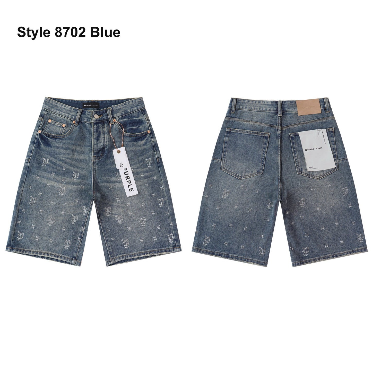 Men's denim shorts – Style 8702 Blue
