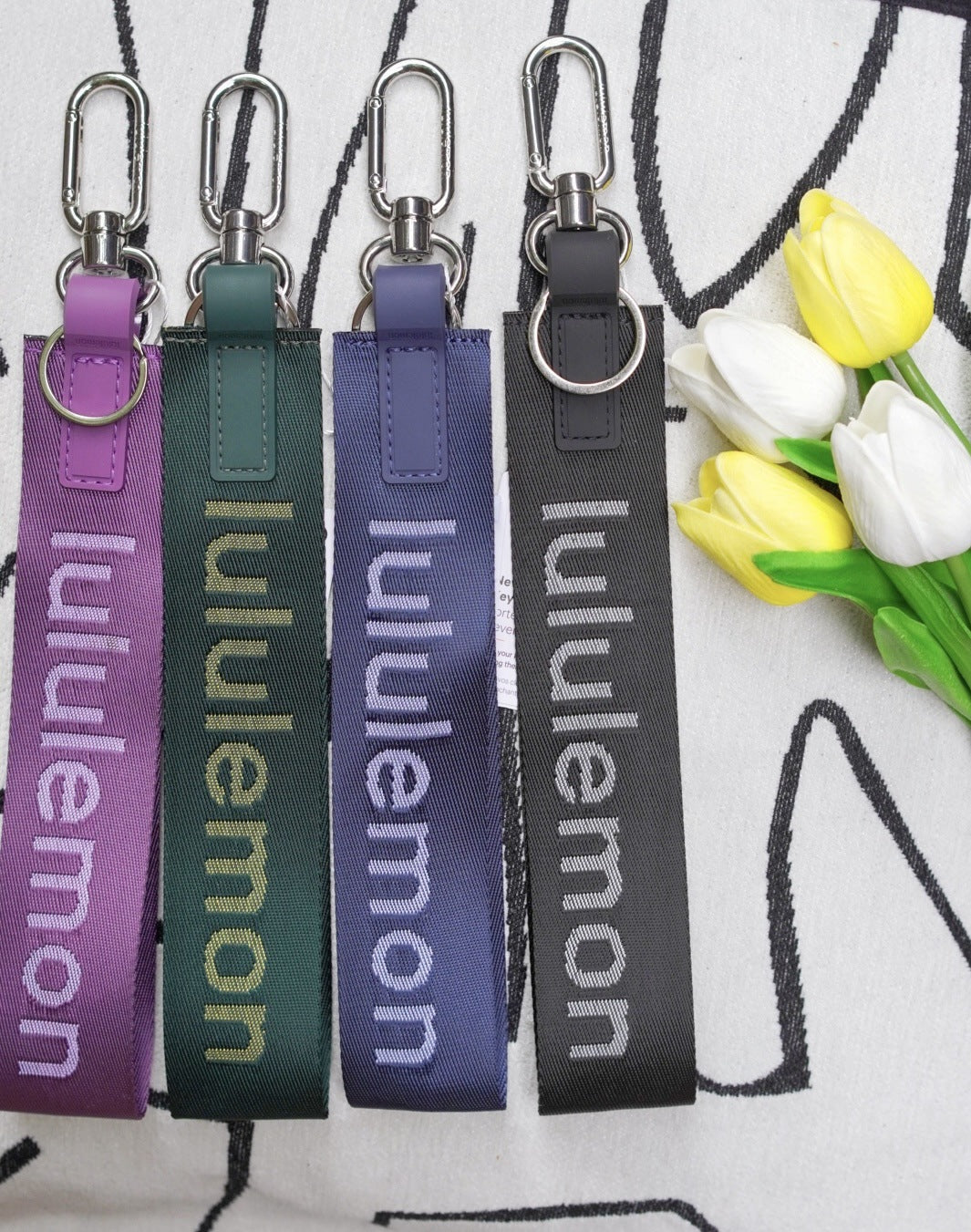 Lulu Same Style Mobile Phone Key High Quality Jacquard Pendant All Kinds of Bag Clothing Personality Trendy Decorations
