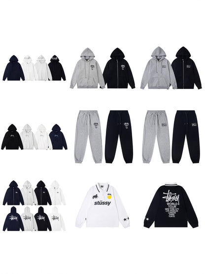 GMstuxN Letter Collaboration Hoodie Classic Letter Embroidery Hooded Sweatshirt Heavyweight Casual Jacket for Men