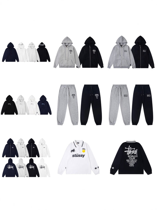 GMstuxN Letter Collaboration Hoodie Classic Letter Embroidery Hooded Sweatshirt Heavyweight Casual Jacket for Men