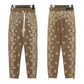 Hooded Sweatshirt Cashew Hoodie Floral Loose Pants Unisex Retro Sports Set Casual Pants Trend