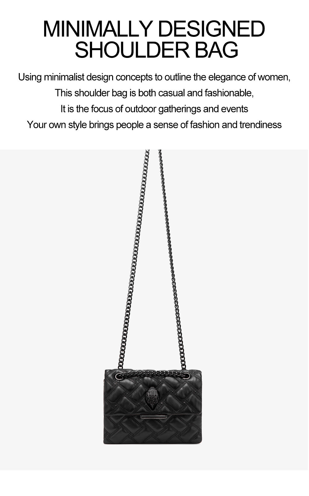 Eagle-head women's shoulder bag chain crossbody small bag