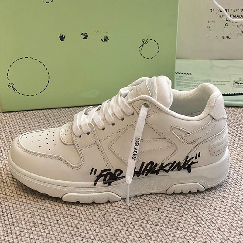 Gmabcd Off Trendy Brand Men and Women Shoes Genuine Leather Casual Sneakers Panda Color Thick Sole Low Top Bread Shoes