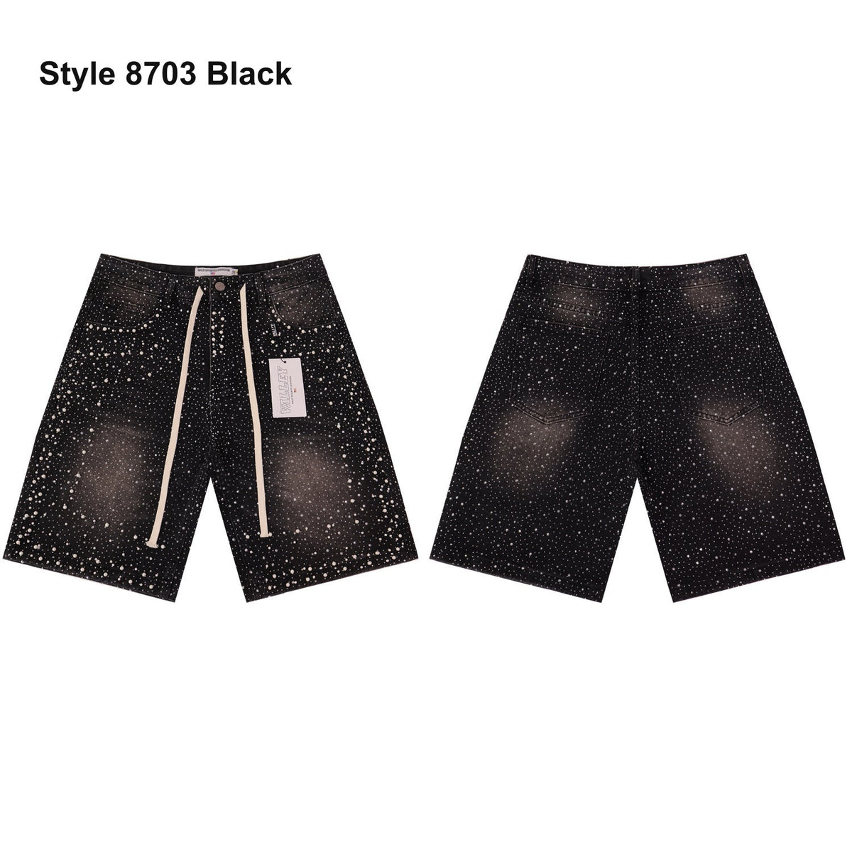 Men's denim shorts – Style 8703 Black