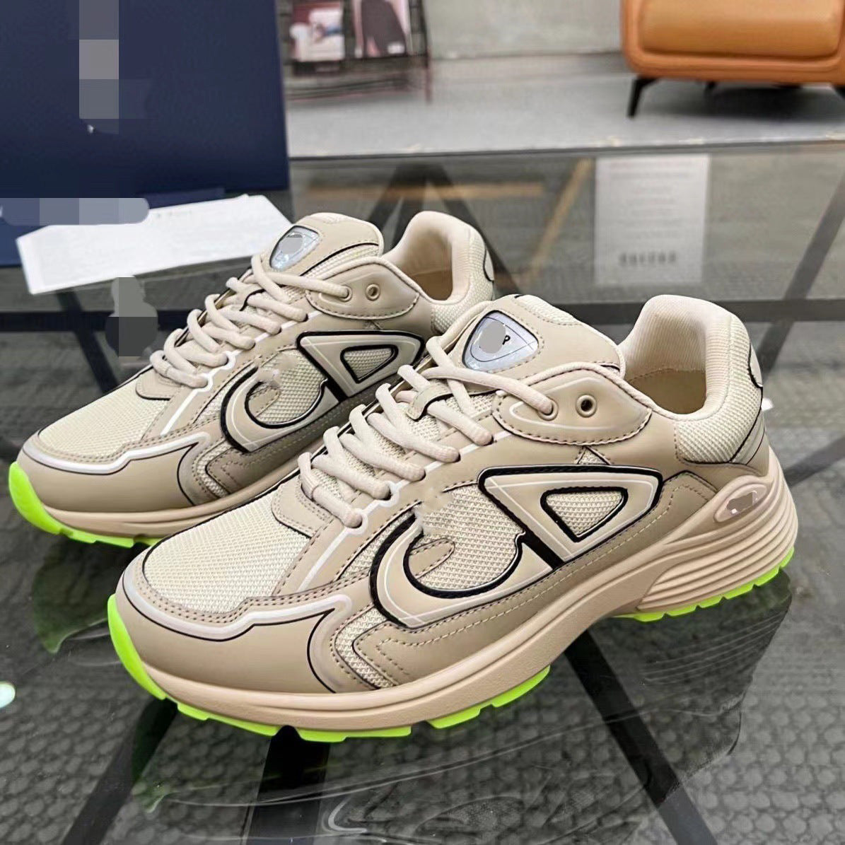 2025 New CD Fashion Casual Couple Lightweight Mesh Shoes Breathable Comfortable Casual Sneakers B30 Running Shoes(2)