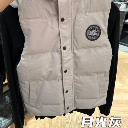 Big Goose Vest for Men Winter Warm Non-Slip Waterproof Down Jacket Thickened Casual Sports Vest New Sleeveless