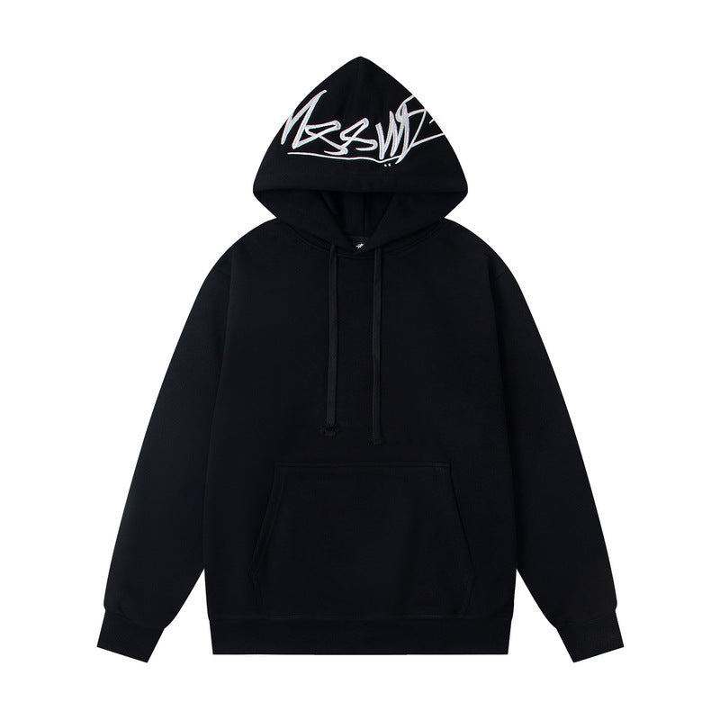 GMstuxN Letter Collaboration Hoodie Classic Letter Embroidery Hooded Sweatshirt Heavyweight Casual Jacket for Men