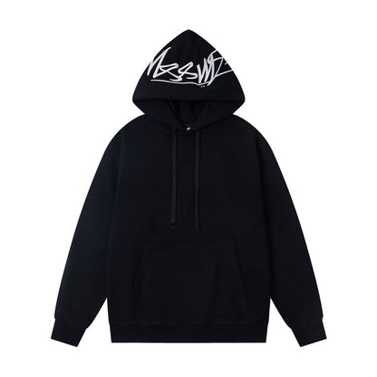 GMstuxN Letter Collaboration Hoodie Classic Letter Embroidery Hooded Sweatshirt Heavyweight Casual Jacket for Men