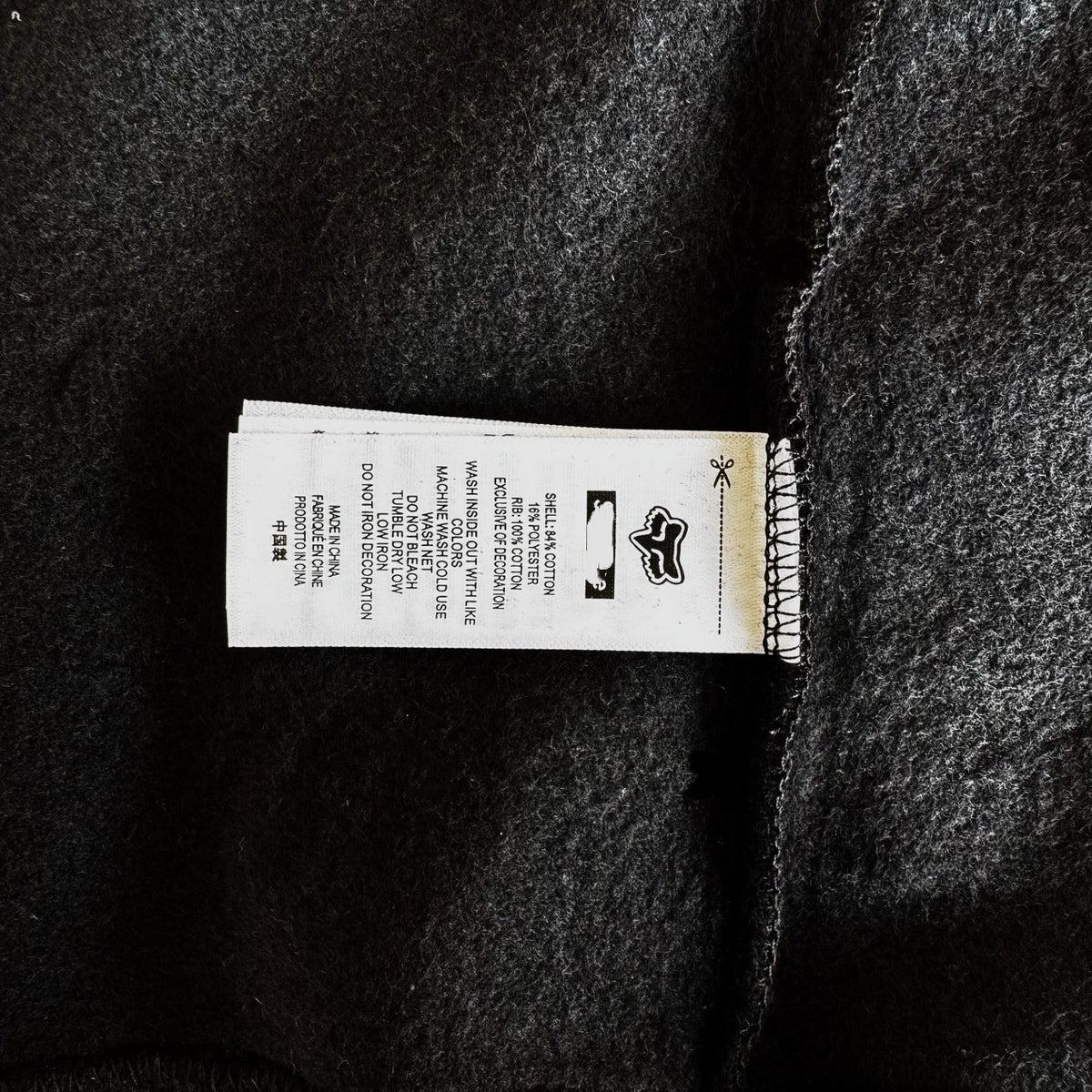 Sup x Fox Collab Fleece-Lined Zip-Up Hooded Sweatshirt Jacket Unisex