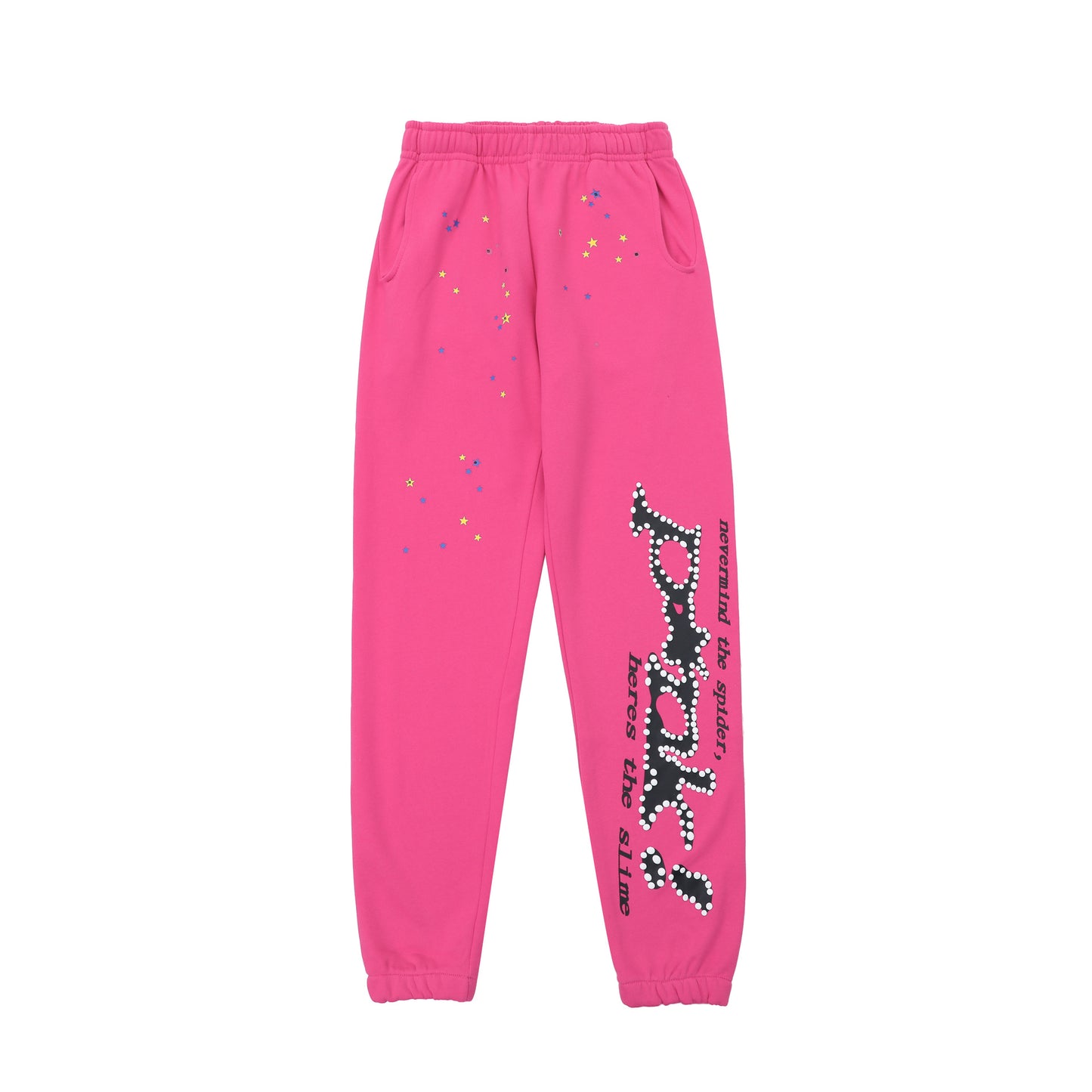 Sp55der High Quality Spider Web Foam Letter Loose Men's and Women's Suits Pants