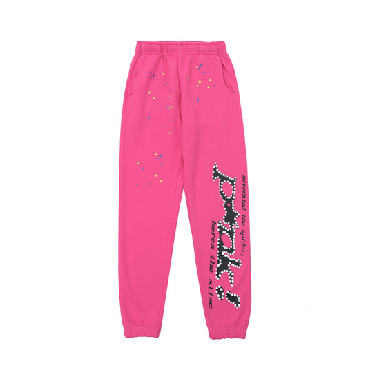 Sp55der High Quality Spider Web Foam Letter Loose Men's and Women's Suits Pants