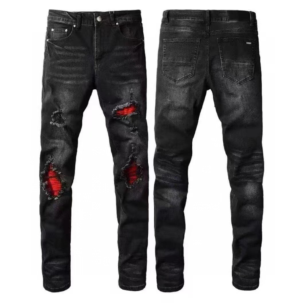 GMAM Heavy Craft Washed Distressed High Street Embroidered Unisex Jeans